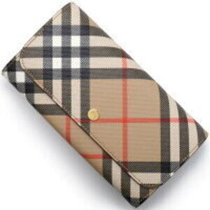 Burberry Halton Wallet Check Horseback Riding Brown Multicolor